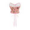 Sexy Bustier Butterfly Print Corset Tops For Women Waist Trainer Short Corset 22047