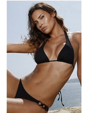 Newest halter black bikini set M5121