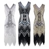 Retro Sequins V-neck Evening Dress M30381