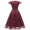 Wedding Party Retro Slim Ladies Formal  Lace Mesh Dress CD1717