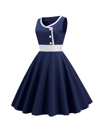 Round Neck Sleeveless Four Colors Elegant Ladies Party Dress JY15121