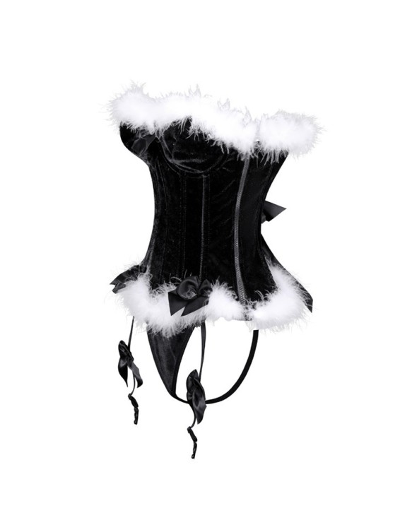 Plus Size Sexy Christmas Velvet Corset Top M1440