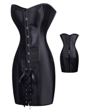 Black Satin Bustier M1217c