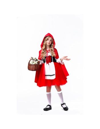 Little Red Ridding Hood Costume Party Fancy Dress Children Cosplay Costume YM5618