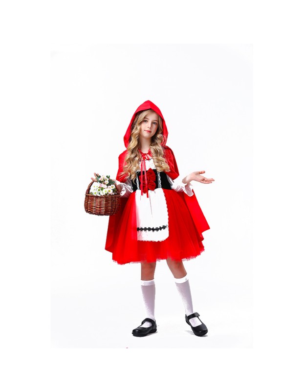 Little Red Ridding Hood Costume Party Fancy Dress Children Cosplay Costume YM5618