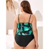 High Waisted Bikini Women Sexy V Neck One Piece Swimsuit 232