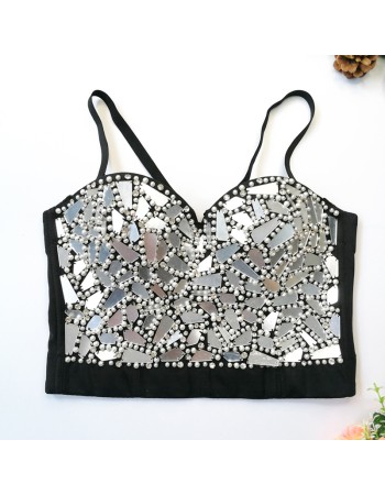 Shiny Suspender Glass Piece Stage Nail Bead Plastic Shape Gather Wipe Chest 8905