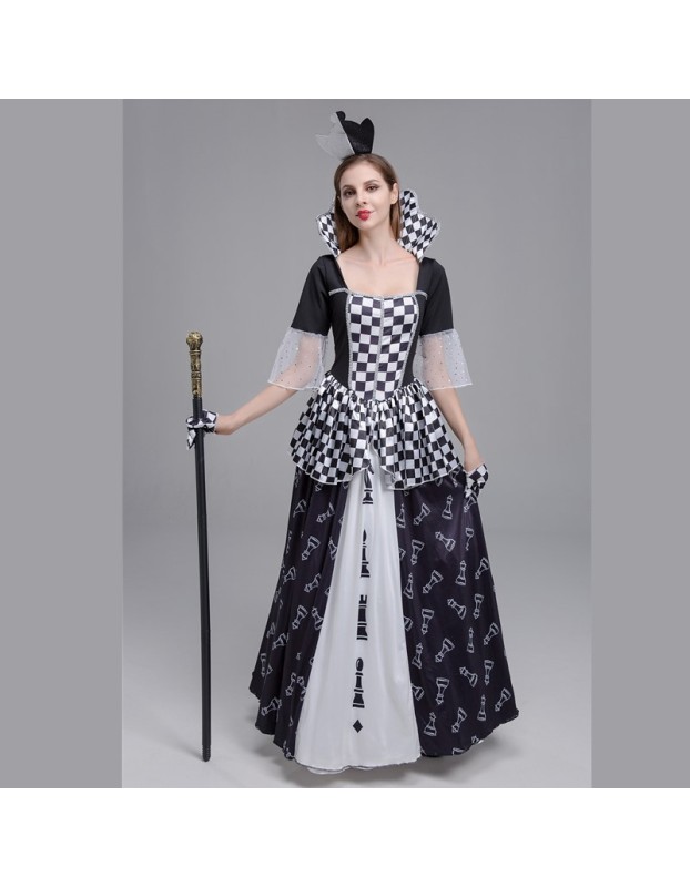 Sexy Adult Queen Dress Poker Alice In Wonderland Women Cosplay Costume M40770