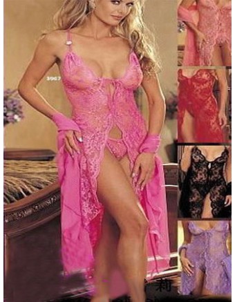 Delicate Pink Lace Gown M6035