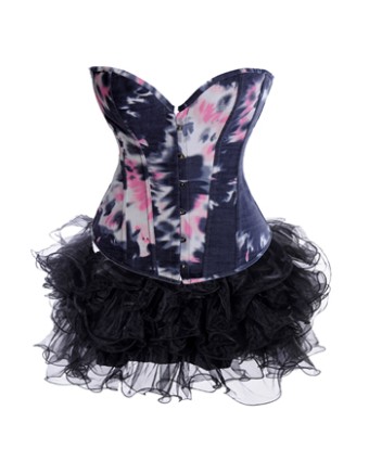 women strapless corset with skirt m1981