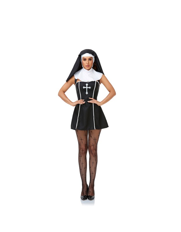 Halloween Virgin Mary Nun Costume Priest Cosplay Dance Costume DL2031