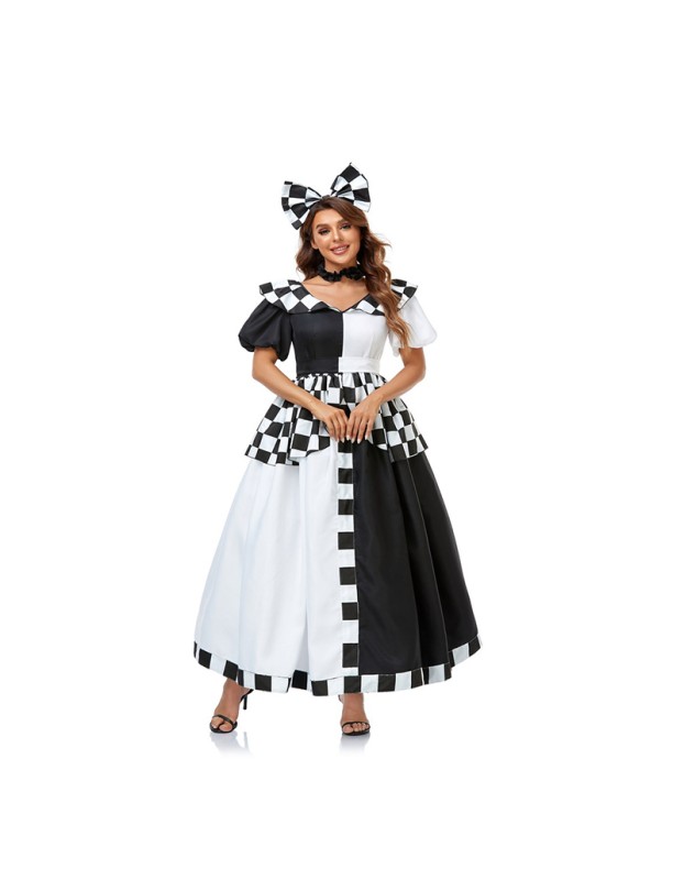 Elise Wonderland Halloween Cosplay Plaid Mickey Mouse Costume DL2029