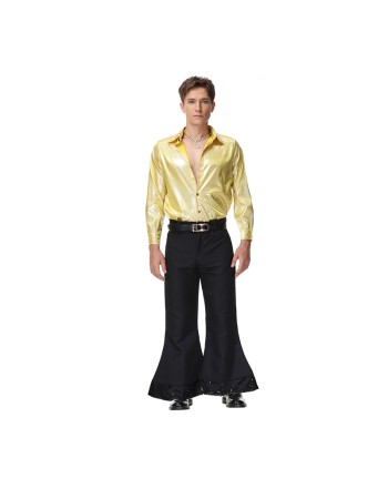 Halloween Costume Adult Retro 70s Disco Hippie Bar Nightclub Costume MS1176