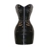 New Style Women Black Leather Dress M7269