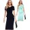 Women Pure Pure Color Ruffles Short Sleeve Dress M30238