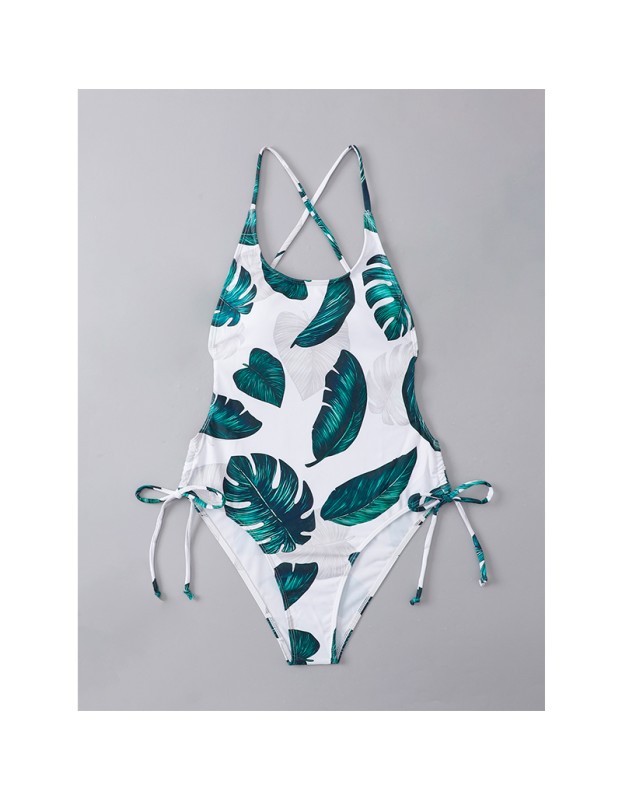 Summer Swimsuits Leaf Print Beach Women Sexy Bikini A2206