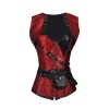 3 Colors Gothic Deluxe Corset 5pc set including Shawl, waist hanging bag, waist strap. T pants