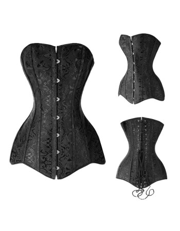 14 Steel Boned Overbust Long Corset M1430