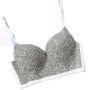Body Shaping Wipe Chest Performance Sexy Crop Wrap Chest Nail Bead Top 8900
