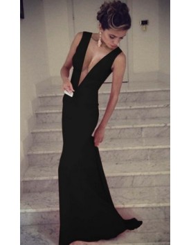 Sexy Black Long Maxi Dress M3982b