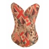 three countries flags pattern corsets m1265d