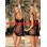 black babydoll dress lingerie M3172