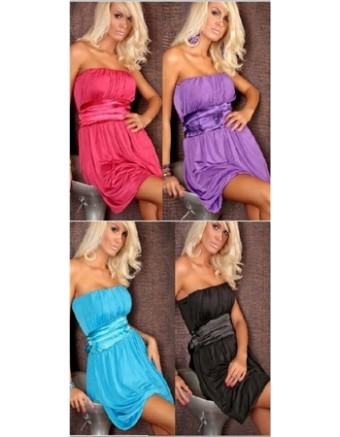 black loose and wrap hip sexy low-cut dress m3445