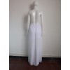 White Sleeveless Design Top Evening Dress M2310