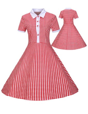 50s Summer grid dress M30325