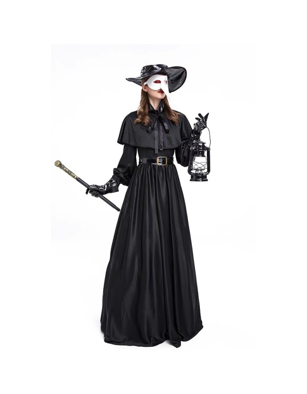 Halloween Film Character Doctor Crow Dark Dungeon Hero Costume Plague Mouth SM9303