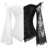 Black White Gothic Corset Top M1418C