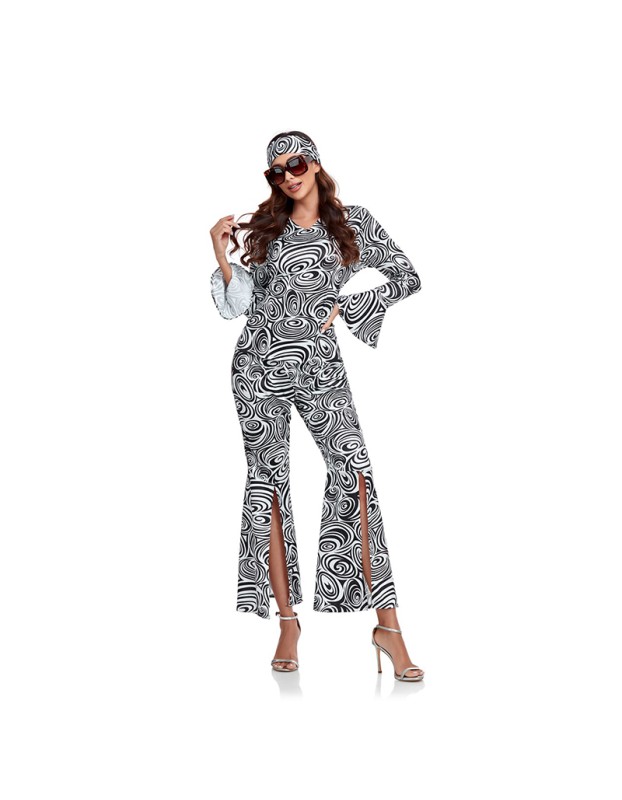 Halloween Costume Lady Retro 70s Disco Hippie Singer Stage Costume SM3022