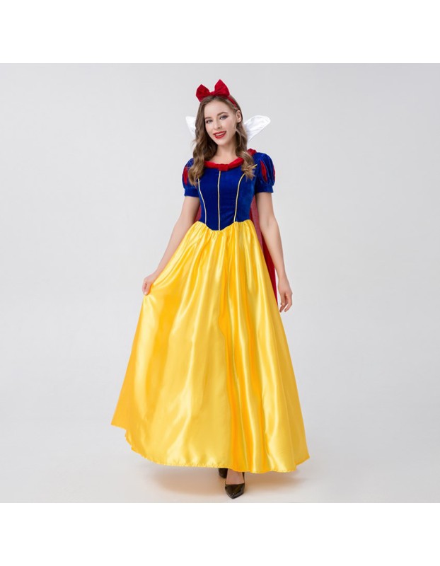 Princess Dress Show Cosplay Luxury Short Sleeved Snow White Dress YM8713
