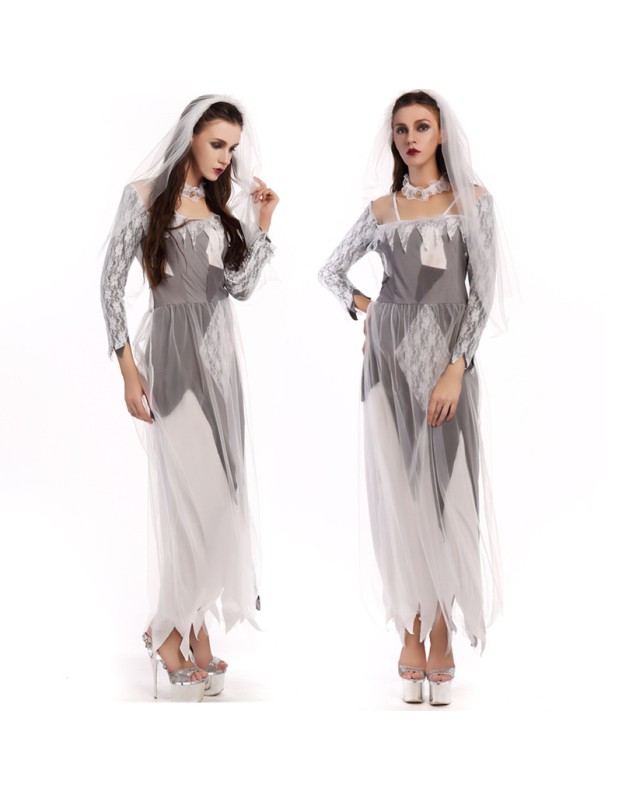Halloween ghost bride plays costume M40252