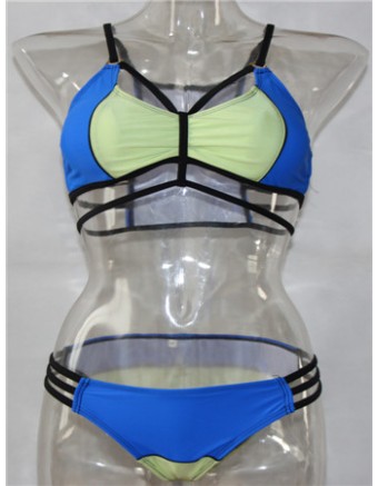 Caged Triangle Top Bikini M5374