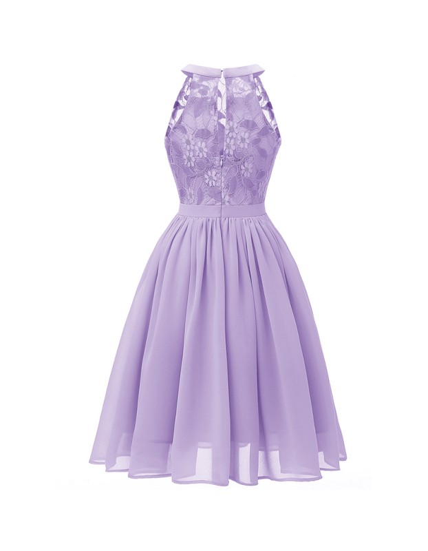 Elegant Wedding Chiffon Halter Women Party Summer Dress Casual CD1645