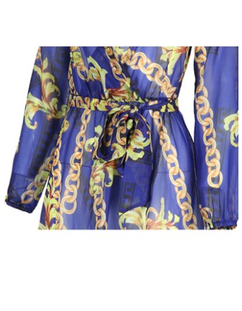 THREE-COLOR BEACH PRINTED DRESS M88096