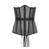 Slim Fit Strap Adjusting Rubber Bone French With Gauze Breathable Corset WK2320