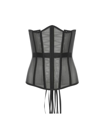 Slim Fit Strap Adjusting Rubber Bone French With Gauze Breathable Corset WK2320