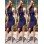 Sexy Navy Sleeveless Maxi Bodycon Dress M30036