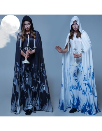 Halloween Costume Skeleton Ghost Bride Movie Role-Playing Game Uniform YM8717