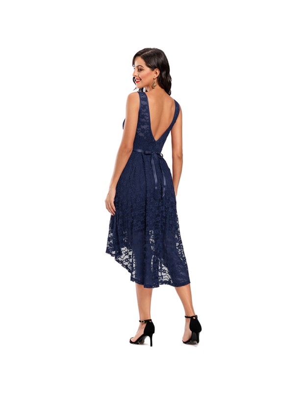 Elegant Sexy Club Sleeveless Lace Women Floral Night Dresses CD604
