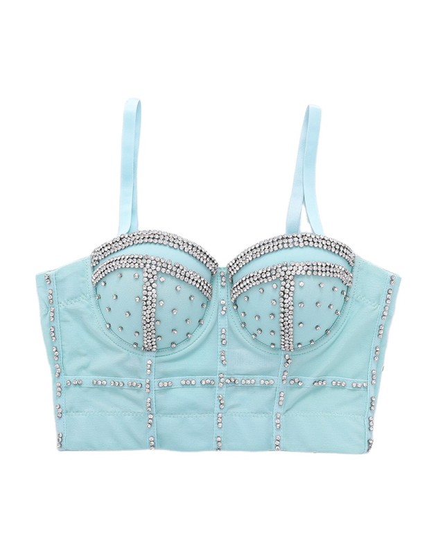 Shapewear Color Diamond Short  Chest Wrap Nightclub Vest Waist Bra KN8990