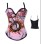 pink color sexy cotton straps corset m1937A
