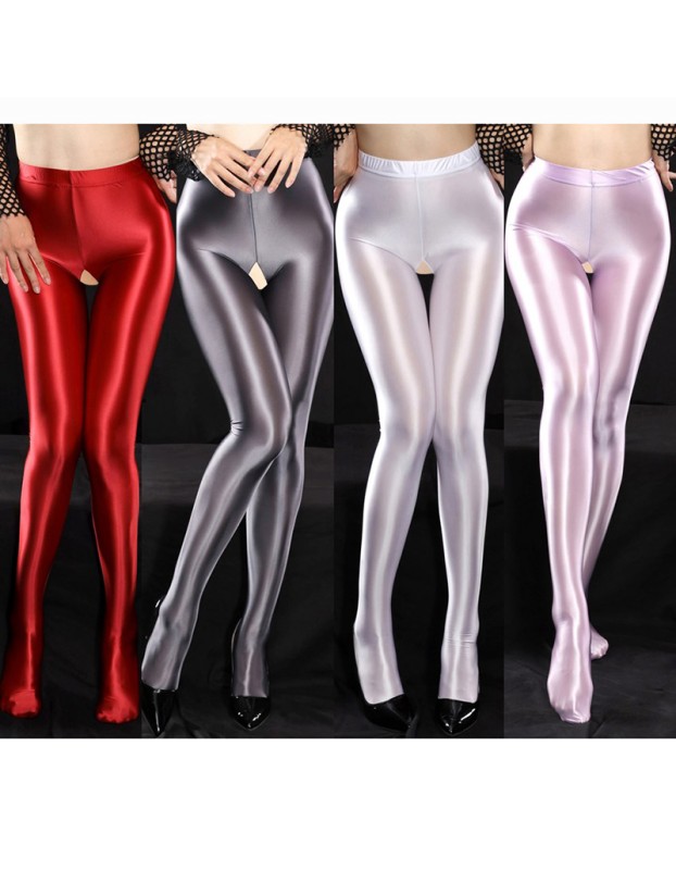 Sexy Open Crotch Bag Foot Even Crotch Silky High Elastic Tights Pantyhose XX18510