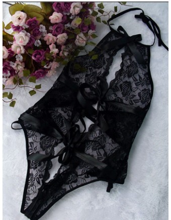 Black See Through Teddy Lingerie M2128