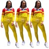 Autumn Winter Long sleeve Casual Two Piece Sets M8457