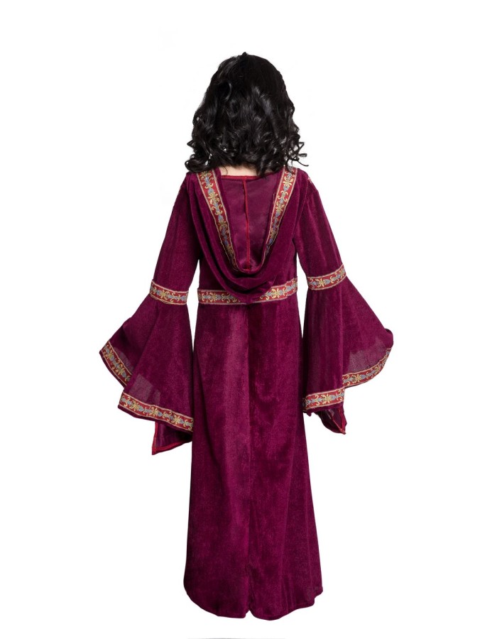 Children Wine Red Vampire Wizard Clothing European Vintage Court Dress Up M40647