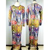 Newest Vintage Print Midi Dress M30130