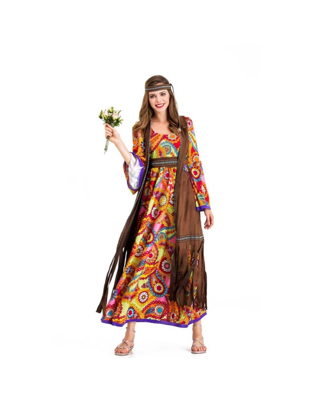 Halloween Costume Retro Disco Hippie Cosplay Costume SM3015